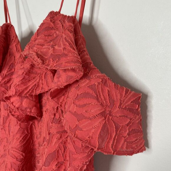 C/MEO Collective Dress Women Large Mini Red Strappy Ruffle More to Give - Picture 6 of 9